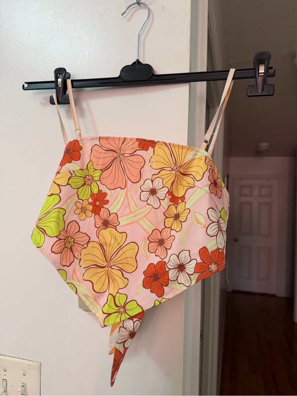 Floral Hanky Hem Cami Top - Pink & Multi